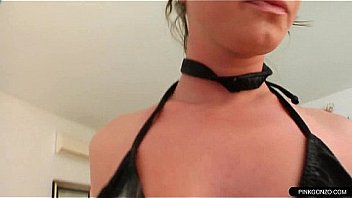 Messy dildo throat before real bowjob