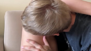 No49 a guy passing by on the street filled a twink's mouth with sperm and then they continued at home