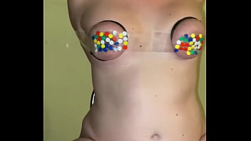 Tits slapping bondage thumbtacks for a slave girl