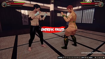 David vs aine nf3d mixed kinky combat femdom ryona