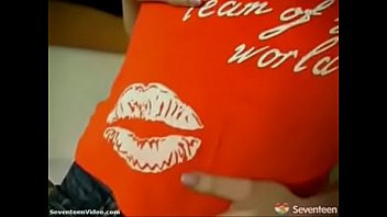 Soccer fan teen fucks herself in lockerroom