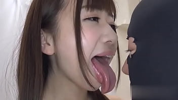 Japanese asian tongue spit fetish