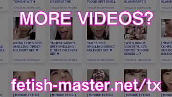 Japanese asian tongue spit fetish