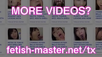 Japanese asian tongue spit fetish