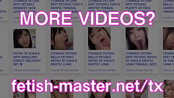 Japanese asian tongue spit fetish