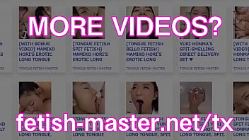 Japanese asian tongue spit fetish