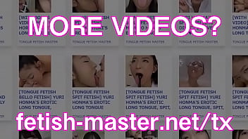 Japanese asian tongue spit fetish