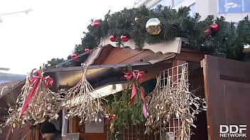 The xmas charmer two sexy hot babes share big cock