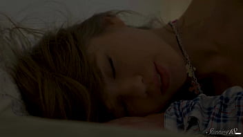 Blonde teen hanka rubs her lil box hardly till cum