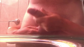 I give him hand job from behind compilation of view from two cameras