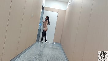 Risky public walking naked in all my building pee outside Risky public walking naked in all my building pee outside