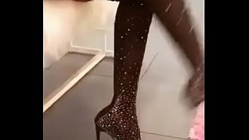 Sexy girl puts on sexy stockings