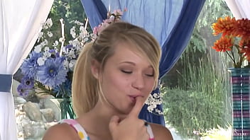 Teagan summers celebrates a horny pussy party for one with a dildo