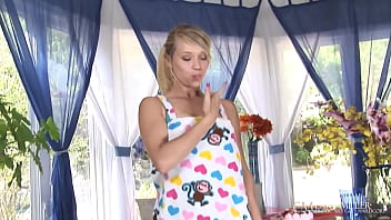 Teagan summers celebrates a horny pussy party for one with a dildo