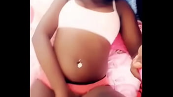 Laying down rubbing herself