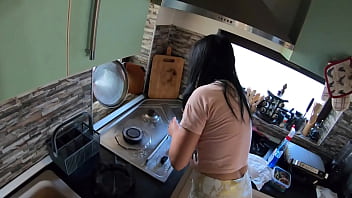 Kitchen cameltoe tease tight leggings oral & double cum finish preview