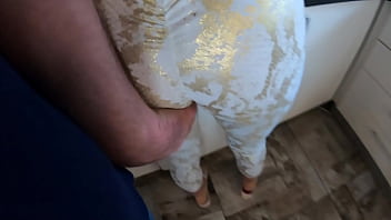 Kitchen cameltoe tease tight leggings oral & double cum finish preview