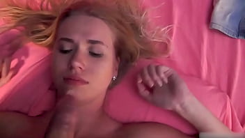 Huge facial on annoyed blonde violette pure