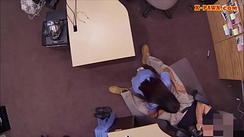 Girl with glasses nailed at the pawnshop