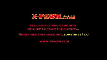 Girl with glasses nailed at the pawnshop