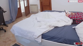 I saw my stepson jerking off and invited him to fuck my pussy and ass