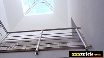 Realtor fucks busty blonde client as boyfriend checks out real estate