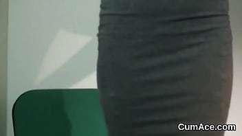 Exciting kitten loves a throat sucking and good deal of load on her face