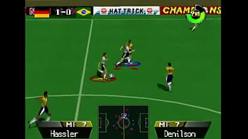 2 mans eat bad player ass in a soccer game