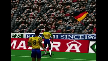 2 mans eat bad player ass in a soccer game