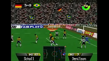 2 mans eat bad player ass in a soccer game