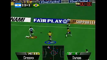 2 mans eat bad player ass in a soccer game