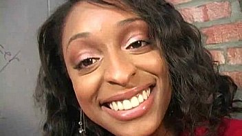 Ebony Teen Cleaning All The Cocks At Gloryhole 8 thumbnail