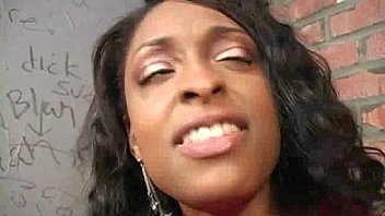 Ebony Teen Cleaning All The Cocks At Gloryhole 8 thumbnail