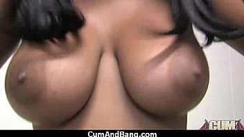 Ebony chick hard fuck in interracial group 11