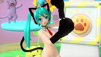 Hatsune miku gatita desnuda
