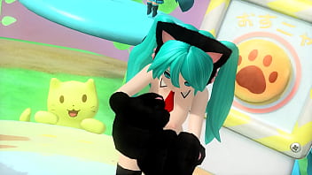 Hatsune miku gatita desnuda