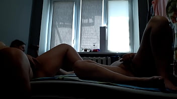 Three simultaneous hot lesbian orgasms