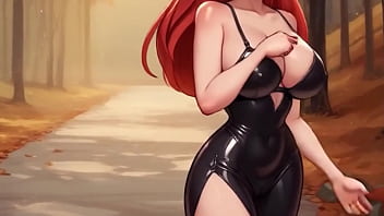 Latex sexy lingerie and big boobs hard nipples dance free