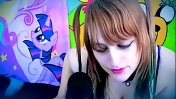 Beauty sucking and licking lollipop ear to ear asmr