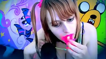 Beauty sucking and licking lollipop ear to ear asmr
