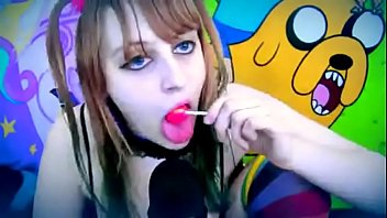 Beauty sucking and licking lollipop ear to ear asmr