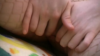 Genevive tears fishnet pantyhose to grinds on cock & get sensual massage