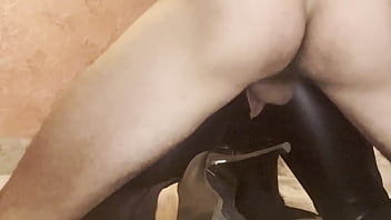 A dominant woman in black latex was fucked hard and cummed on her ass