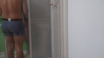 Latina wife cheating on cuckold being fucked by black boy in motel bathroom