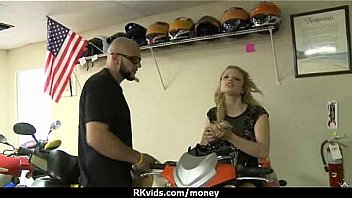 Amateur girl accepts cash for sex from stranger 8