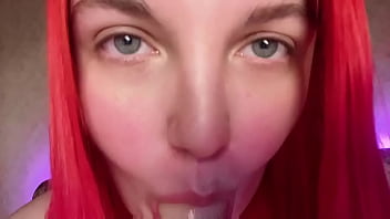 Pov blowjob eyes contact spit fetish