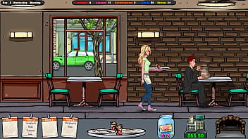 Jenny serves customers at the table but deep down she wants to serve them with her throat