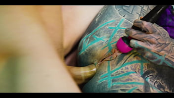 Inked up girls ass fuck double anal with a big cock