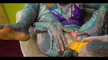 Inked up girls ass fuck double anal with a big cock