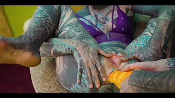 Inked up girls ass fuck double anal with a big cock